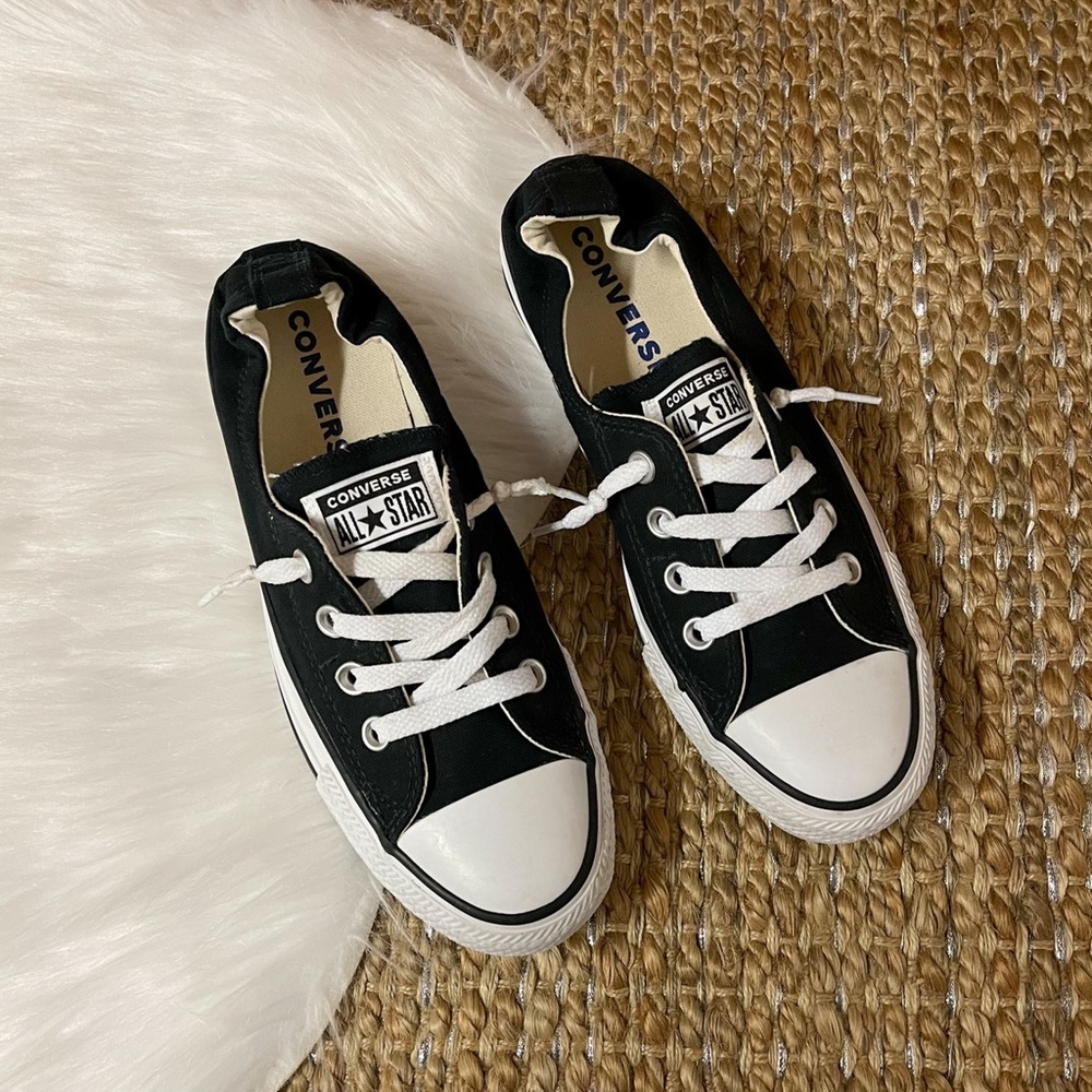 Converse Chuck Taylor All Star Shoreline Slip On Shoes Womens 8 - Black / White